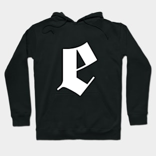 e goth letter design Hoodie